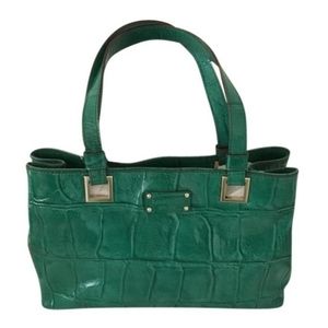 Kate Spade Elena Madrid Patent Croc Leather handbag
